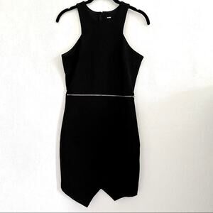 Nude Clothing Black Zipper Front Dress Size Medium